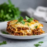 cheesy beef layered bake in content