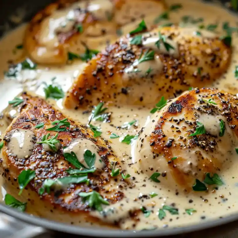 One-Pan Creamy Garlic Chicken Breast 6 One-Pan Creamy Garlic Chicken Breast