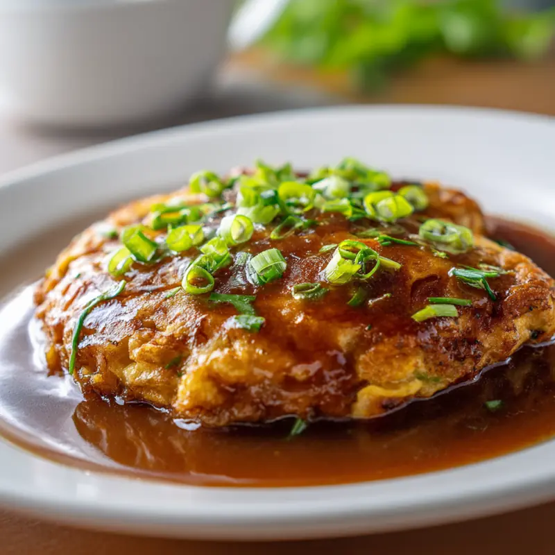 Egg Foo Young with Savory Gravy 8 Egg Foo Young with Savory Gravy