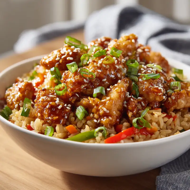 Sesame Garlic Chicken Fried Rice 4 Sesame Garlic Chicken Fried Rice