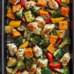 sheet pan chicken veggie bake 800x800 1