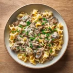 beef stroganoff noodles in content