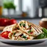 chicken mozzarella wrap square