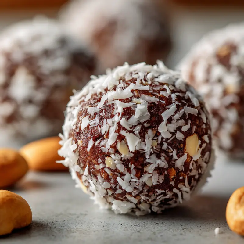 Chocolate Coconut Protein Energy Balls