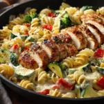creamy chicken pasta primavera square seo