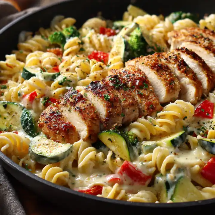 Creamy Chicken Pasta Primavera
