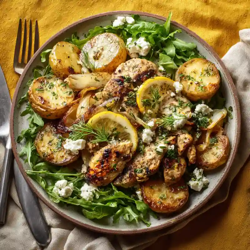 Sheet Pan Lemon Chicken with Whipped Feta Sauce