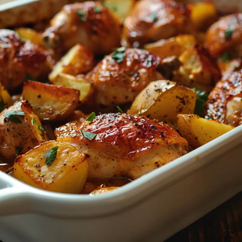 Baked Paprika Chicken with Sweet Potatoes