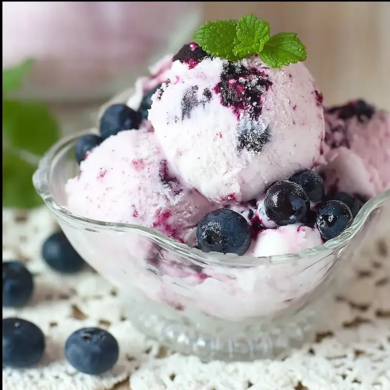 5-Minute Blueberry Cottage Cheese Ice Cream Recipe