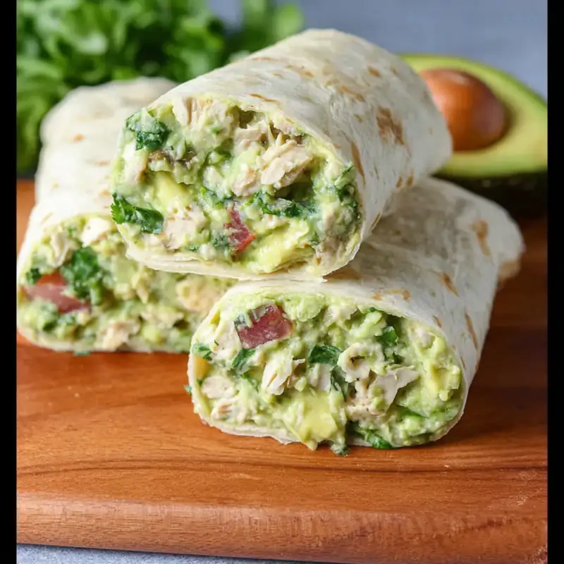 Chicken Avocado Wrap Easy Fresh Healthy Meal