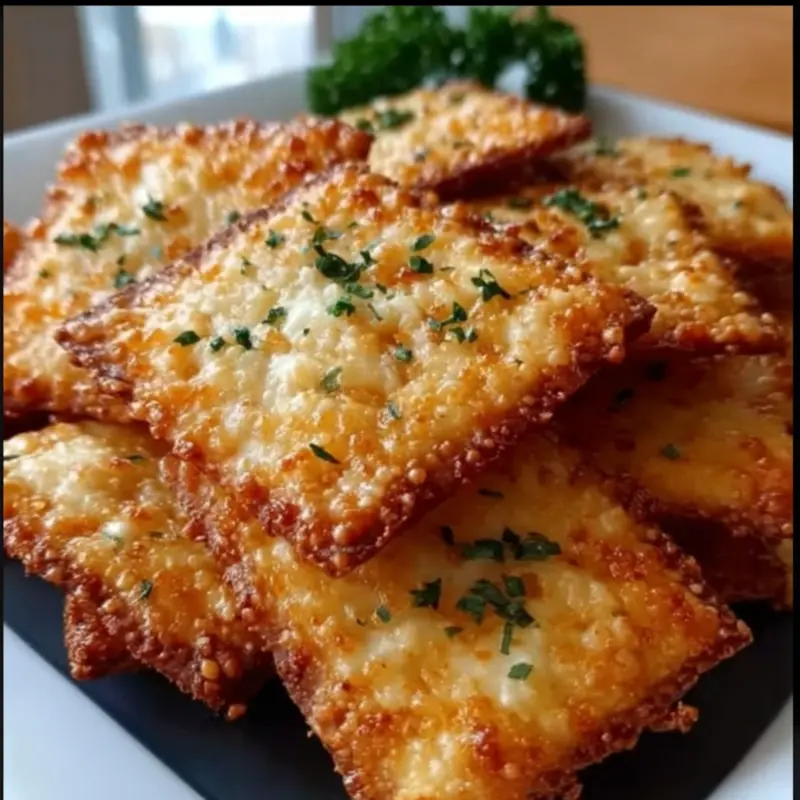 2-Ingredient Cottage Cheese Crackers Recipe