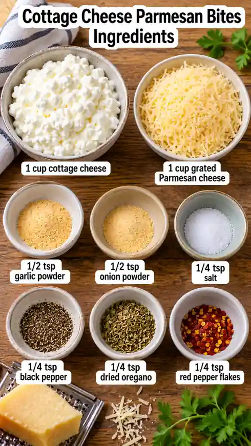 cottage cheese parmesan bites ingredients