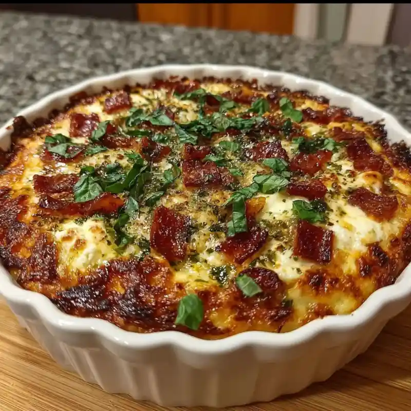 Cottage Cheese Pizza Bowl Easy Baked Comfort Meal