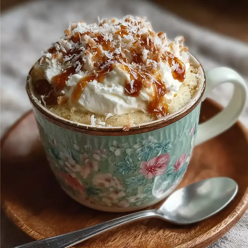 Vanilla Coconut Cottage Cheese Mug Cake Quick Treat