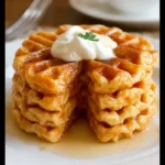 cottage cheese protein waffles square