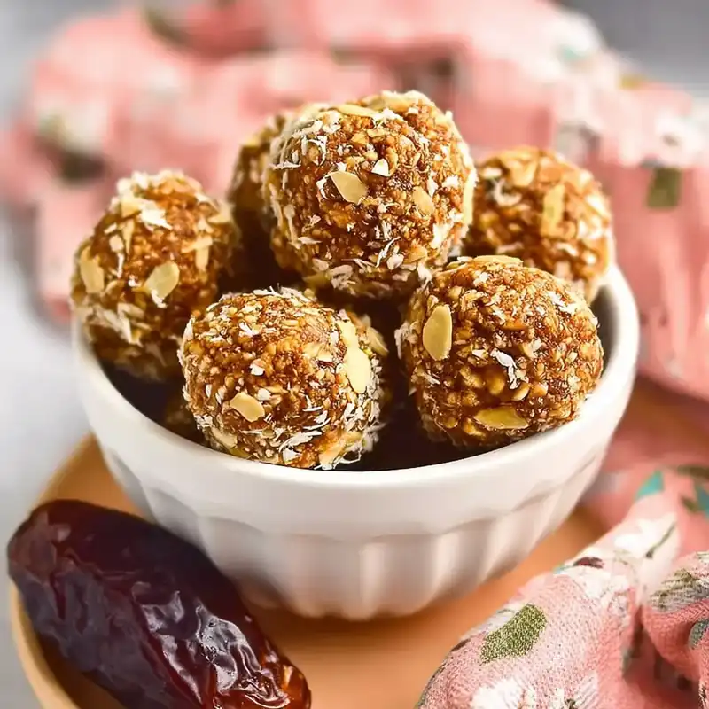 Date Energy Balls 3 Ingredients No Added Sugar