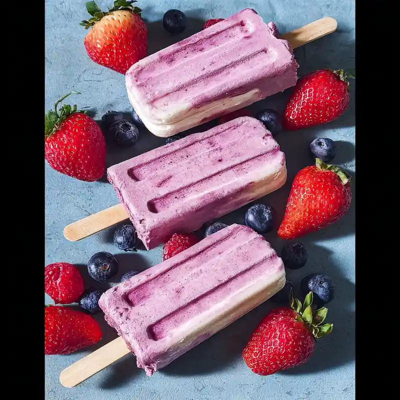 Homemade Popsicles with Greek Yogurt and Honey