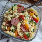 high protein italian pasta salad square